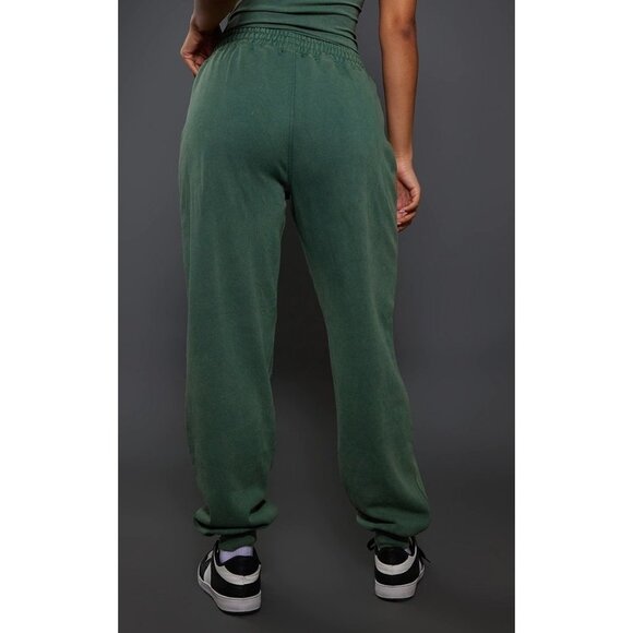 NWT PRETTYLITTLETHING MOSS KHAKI WASHED CUFFED JOGGERS Size S Color Moss Khaki - Picture 3 of 9